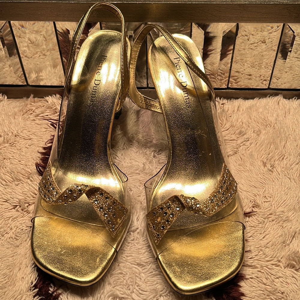 Pierre Dumas Gold Sandals